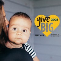 Mom and Baby with GiveBIG heart