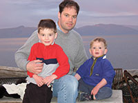 Chris with his sons 2006